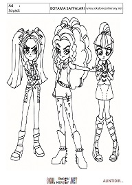 Equestria-girls boyama sayfaları
